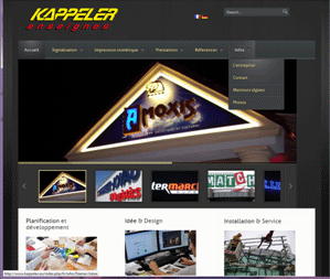 Site Kappeler Enseignes Lumineuses et impression num�rique Fegersheim Alsace