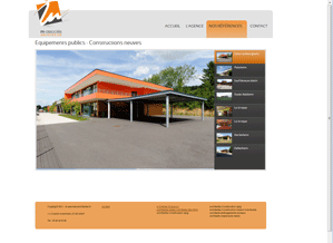 Architectes alsaciens qui souhaitaient un site sobre, �l�gant et bas� sur des images pr�sentant leur projet.